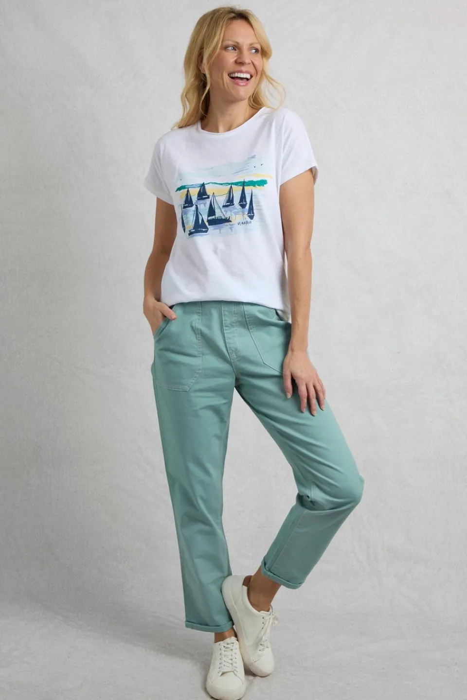Trousers>Weird Fish Light Blue Malorri Chino Trousers