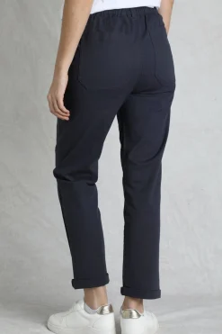 Trousers>Weird Fish Navy Blue Malorri Chino Trousers