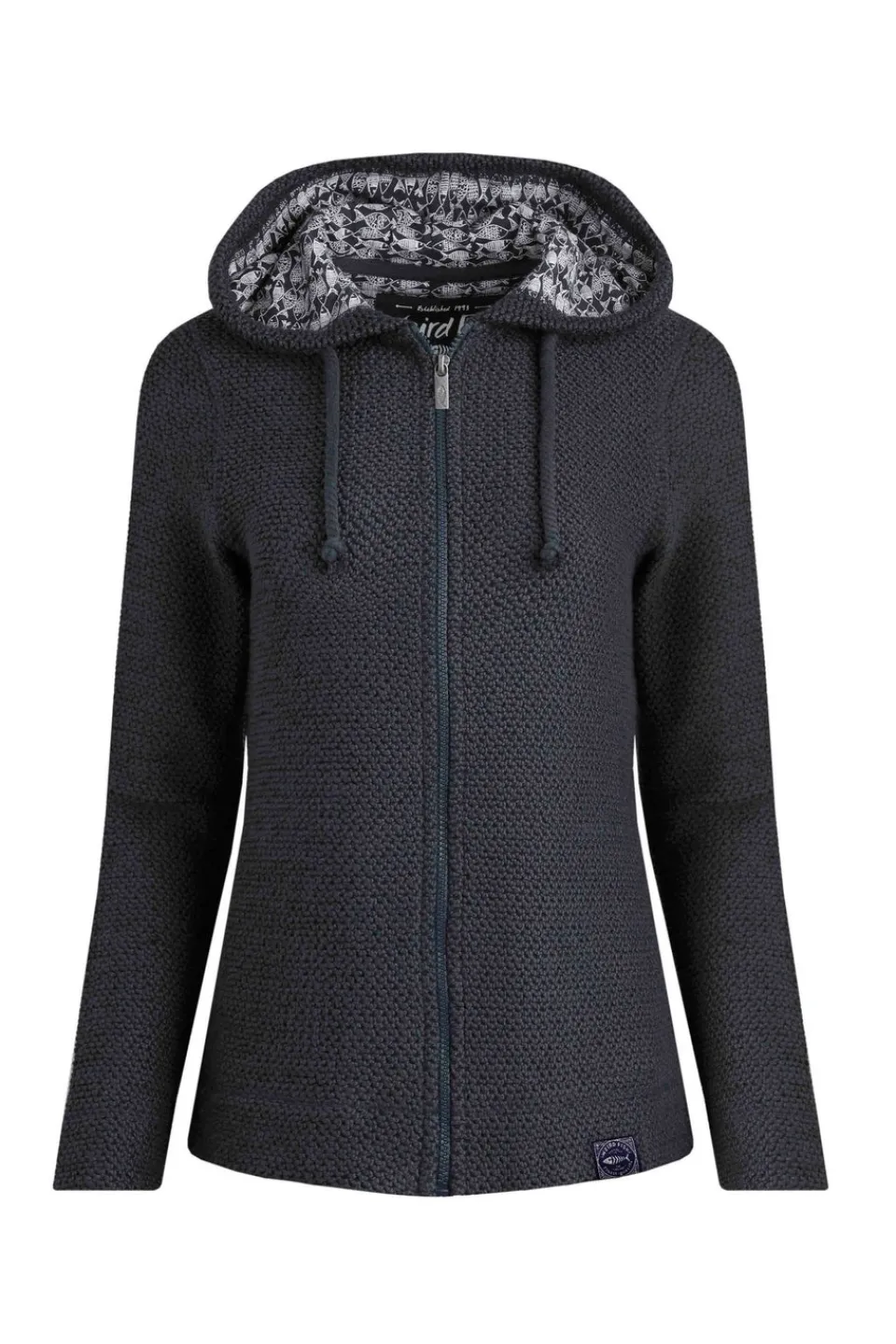 Tops>Weird Fish Navy Chicoa Full Zip Macaroni Hoodie