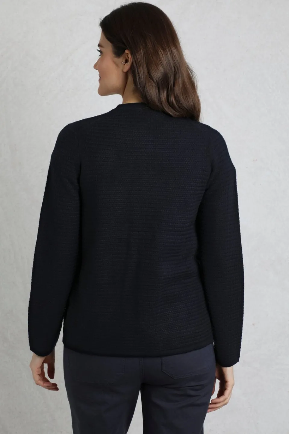 Knitwear>Weird Fish Navy Hayley Knitted Cardigan