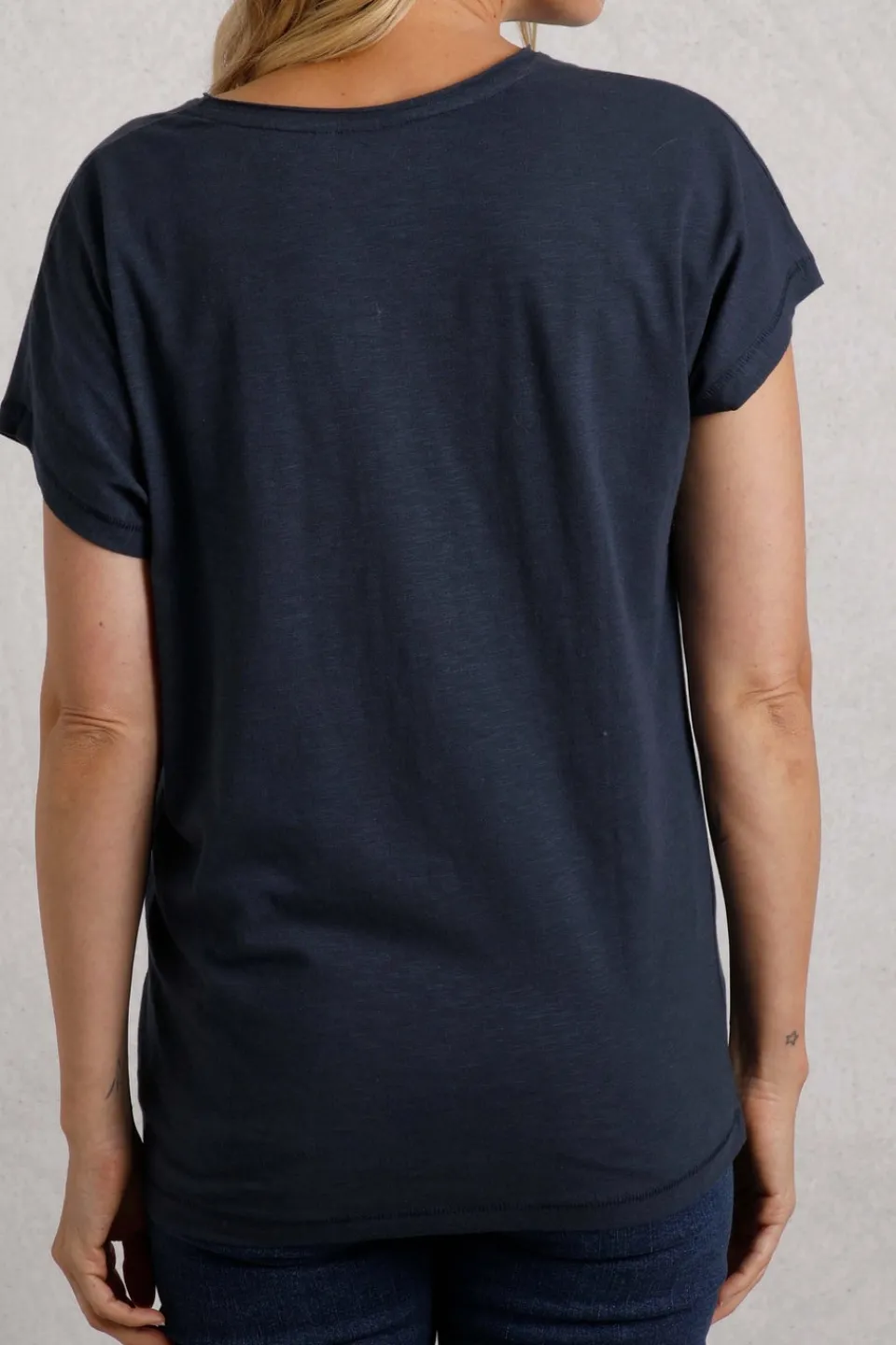 T-Shirts>Weird Fish Navy Walkies Slub T-Shirt