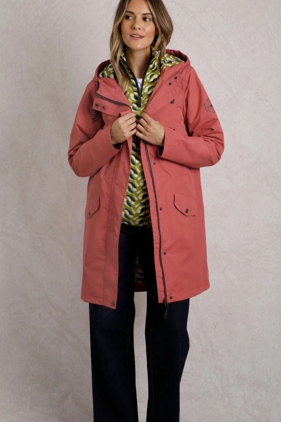Coats & Jackets>Weird Fish Pink Delara Showerproof Jacket