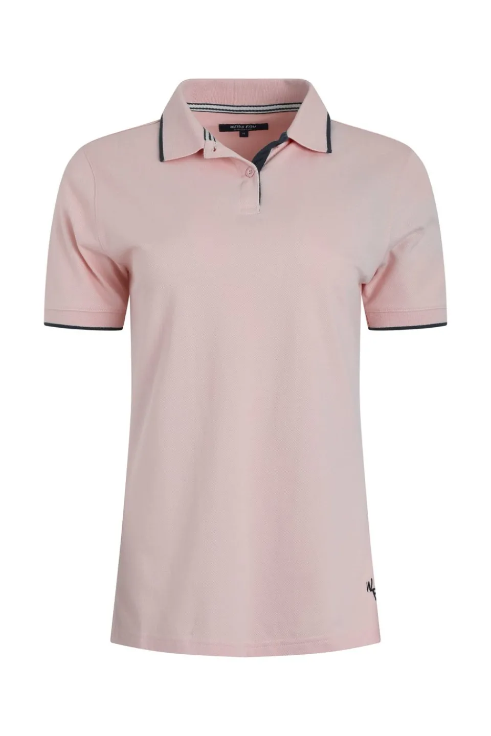 Tops>Weird Fish Pink Pammie Pique Polo Shirt