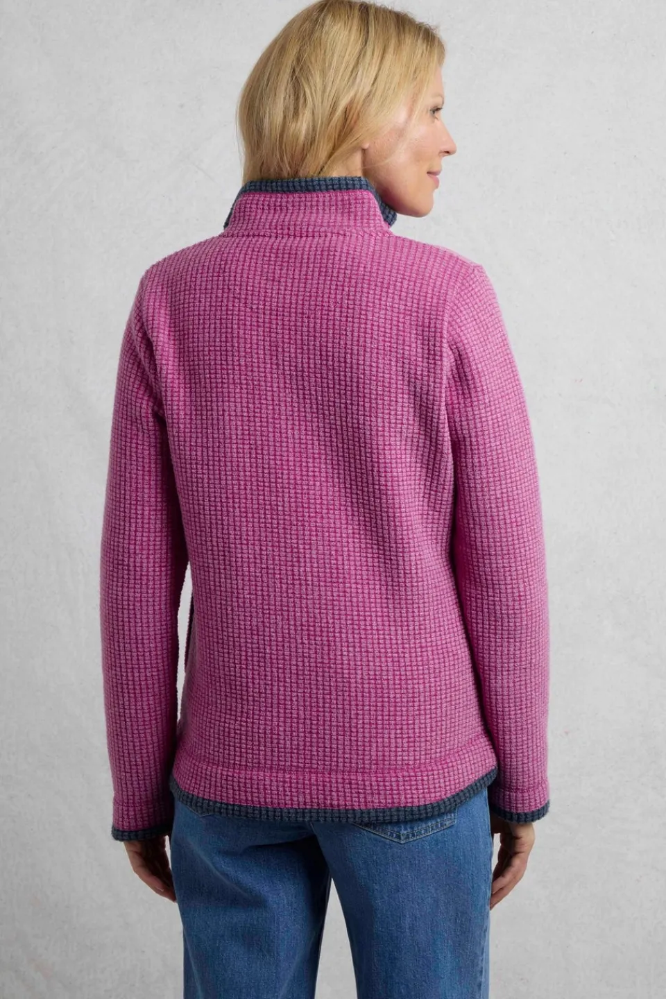Coats & Jackets>Weird Fish Red Ariana Full Zip Grid Fleece