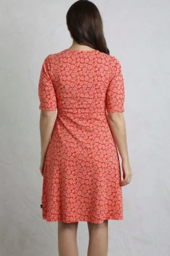Dresses>Weird Fish Red Cassandra Jersey Swing Dress