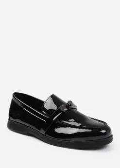 Footwear>Where's That From Where's That From Black Monaco Slip On Loafers