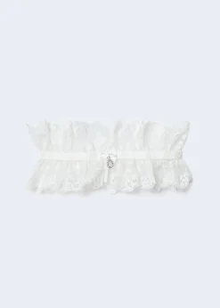 Lingerie>Be Beau White Bridal Garter
