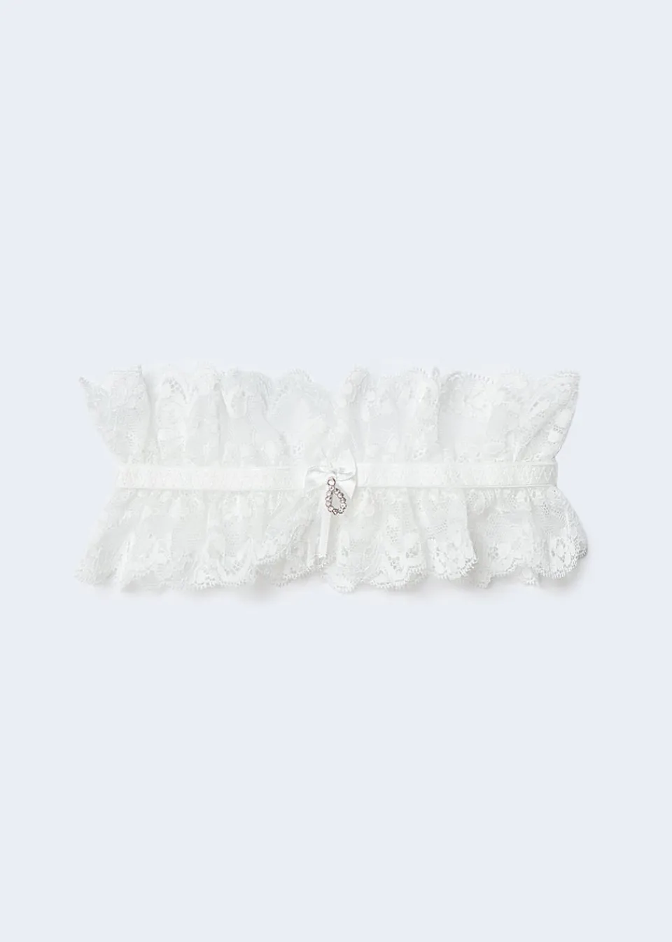 Lingerie>Be Beau White Bridal Garter
