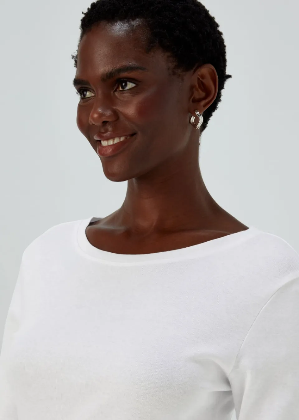 T-Shirts>Papaya Long Sleeve T-Shirt White