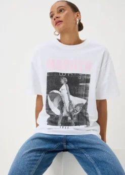 T-Shirts>Papaya White Marilyn T-Shirt