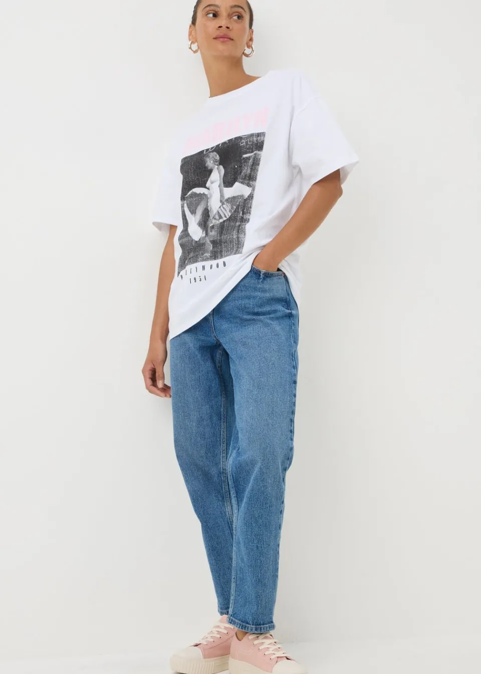 T-Shirts>Papaya White Marilyn T-Shirt