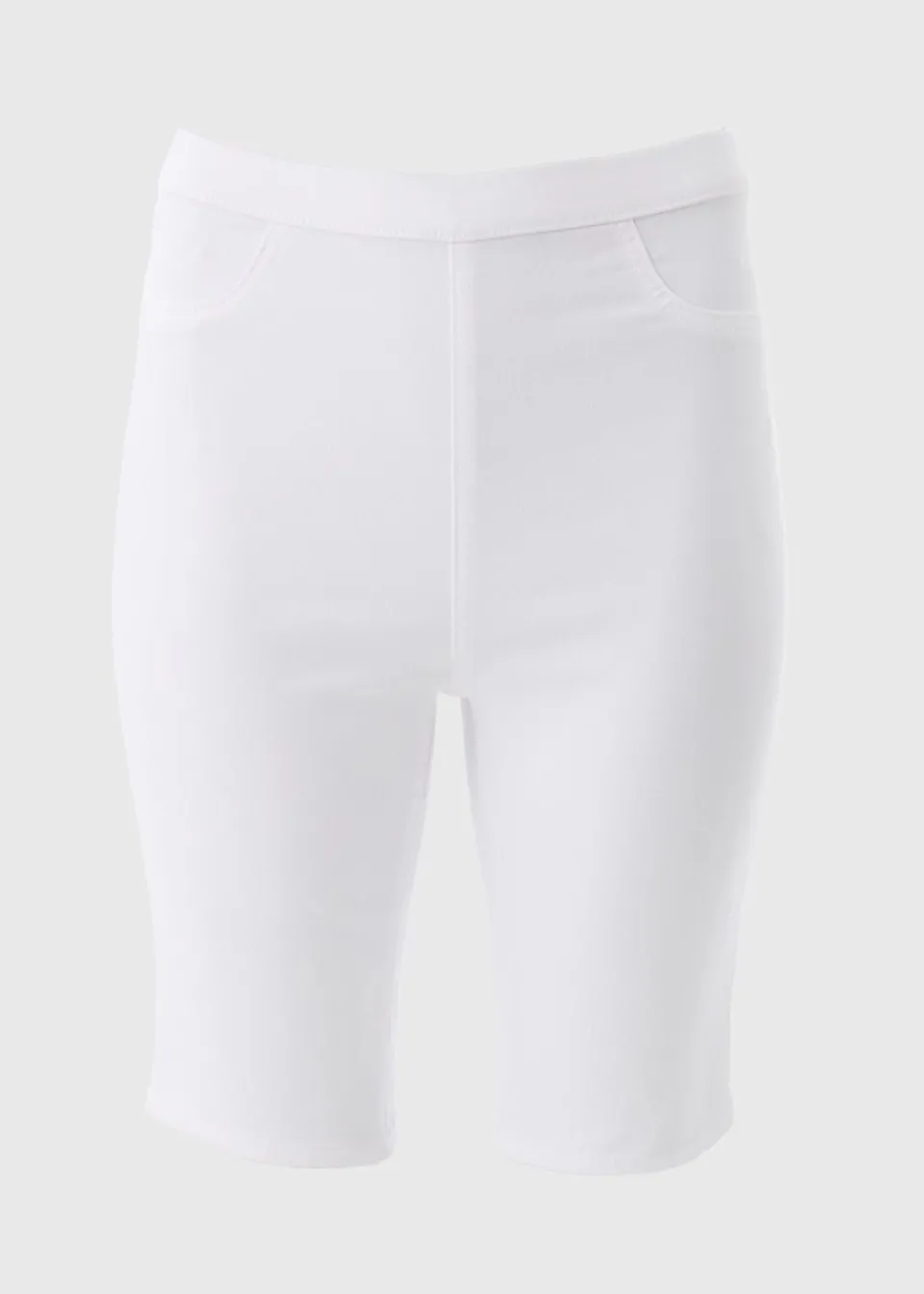 Shorts> White Rosie Knee Length Shorts