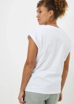 T-Shirts>Papaya White Short Sleeve T-Shirt