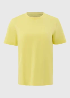 T-Shirts>Papaya Yellow Regular Fit T-Shirt
