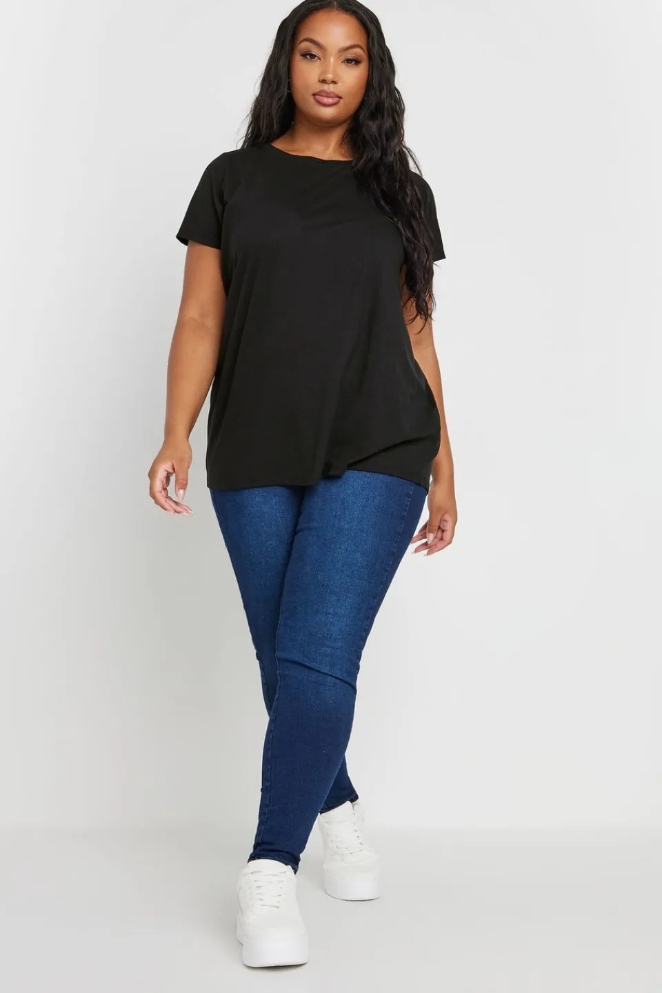 T-Shirts>YOURS 2 Pack Curve Black Core T Shirts