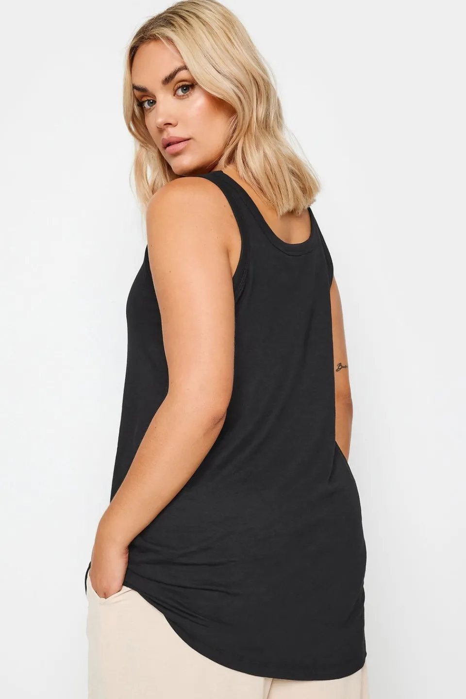 Tops>YOURS 2 Pack Curve Black Core Vest Tops