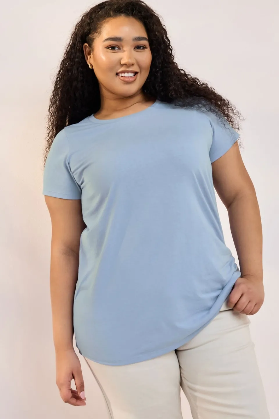 T-Shirts>YOURS Curve 3 Pack Wine Red & Blue Core T-Shirts
