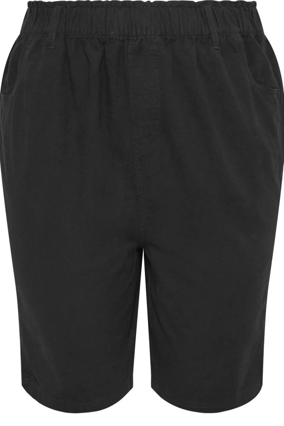 Shorts>YOURS Curve Elasticated Cool Cotton Shorts Black