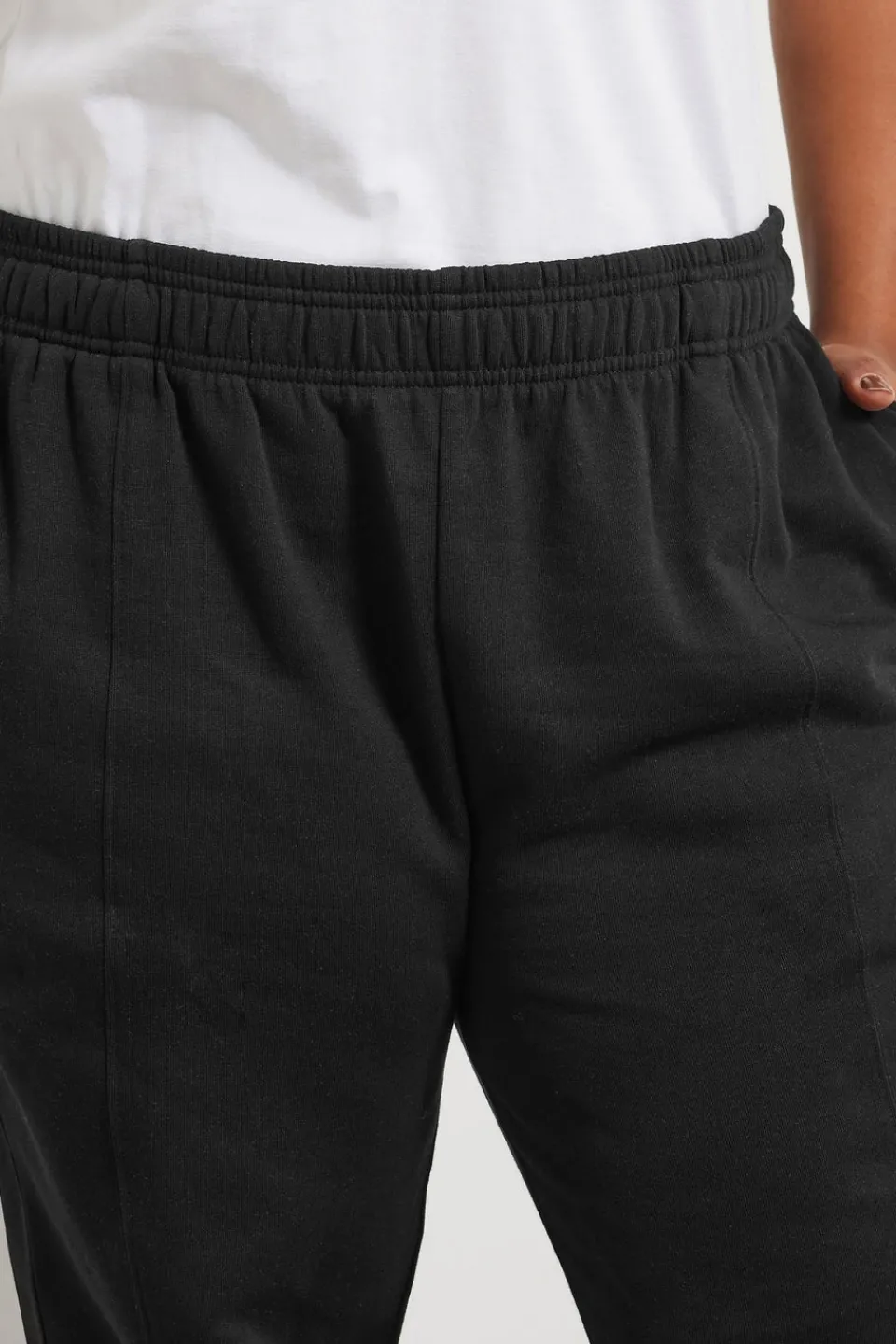 Loungewear>YOURS Curve Black Tapered Leg Joggers