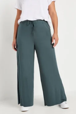 Trousers>YOURS Curve Blue Wide Leg Cargo Trousers