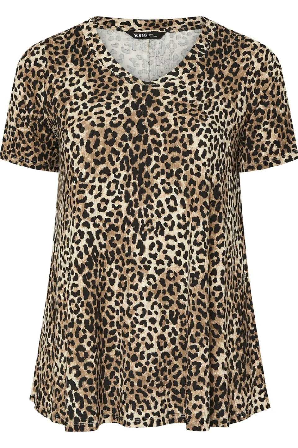 Tops>YOURS Curve Brown Leopard Print Swing Top