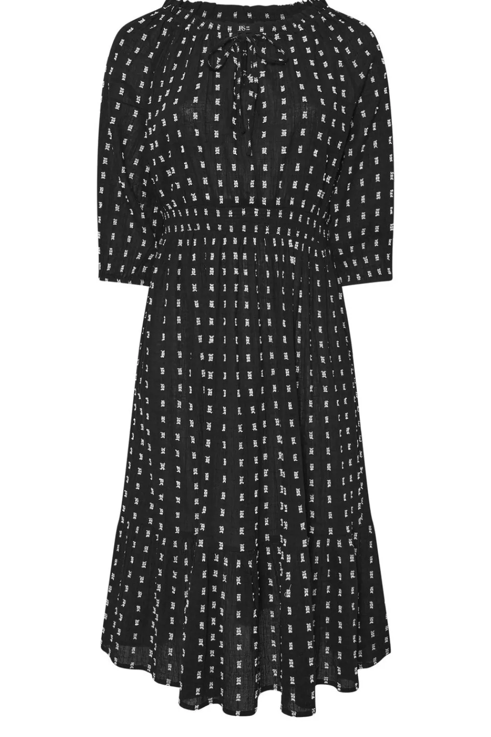 Dresses>YOURS Curve Dot Print Tie Front Midaxi Dress