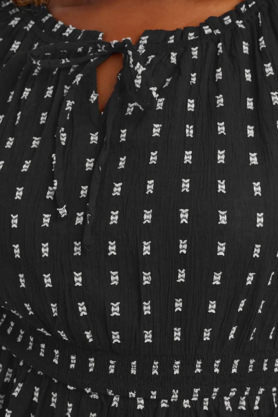 Dresses>YOURS Curve Dot Print Tie Front Midaxi Dress