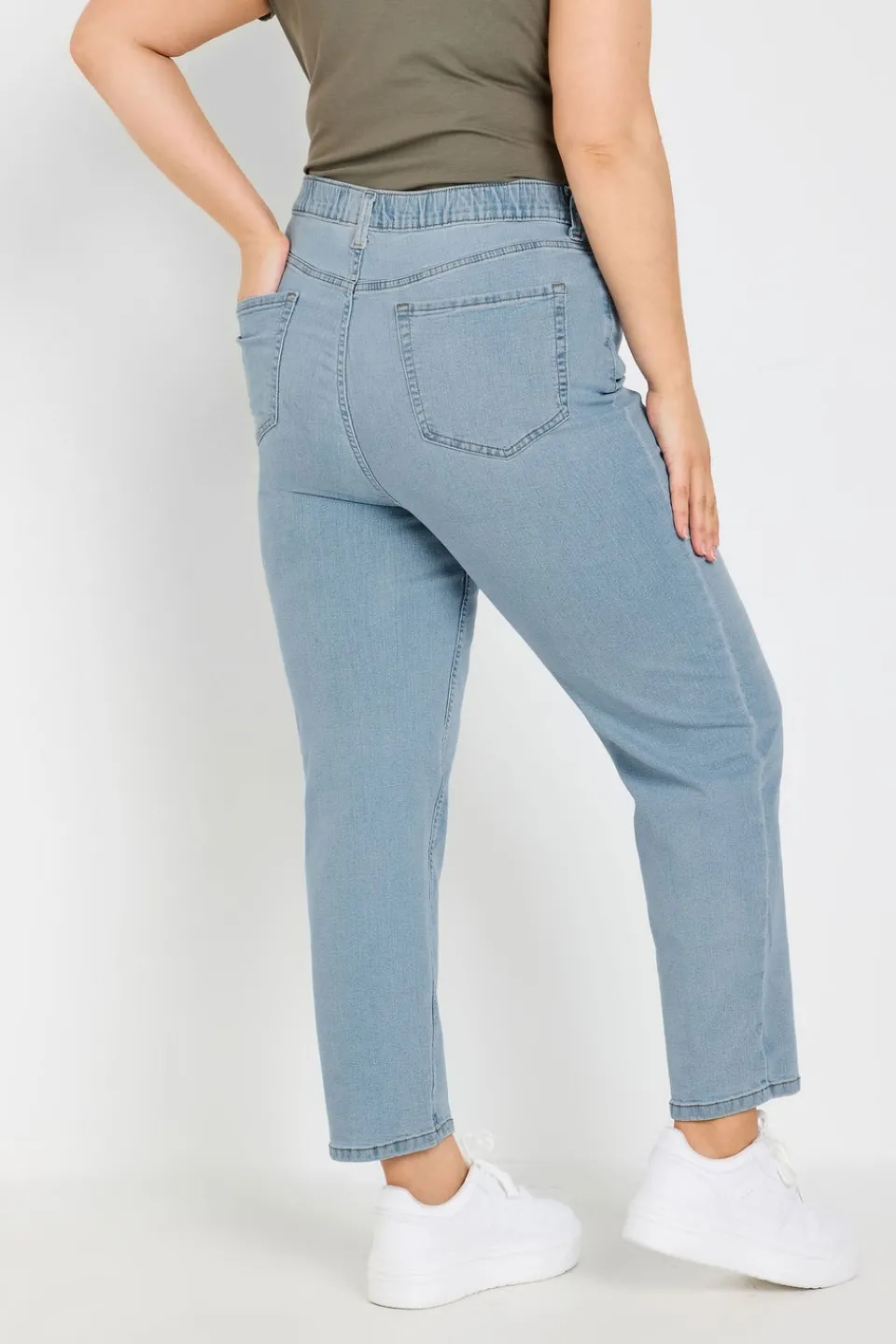 Jeans & Jeggings>YOURS Curve Light Blue Straight Leg Ruby Jeans