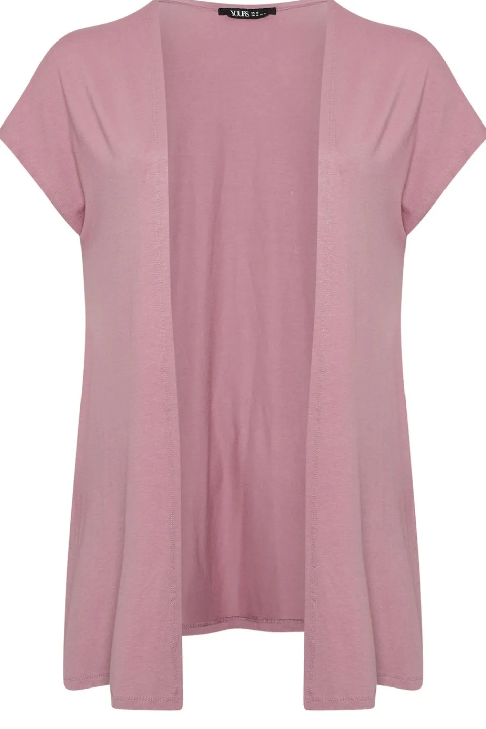 Tops>YOURS Curve Pink Grown On Sleeve Jersey Cardigan