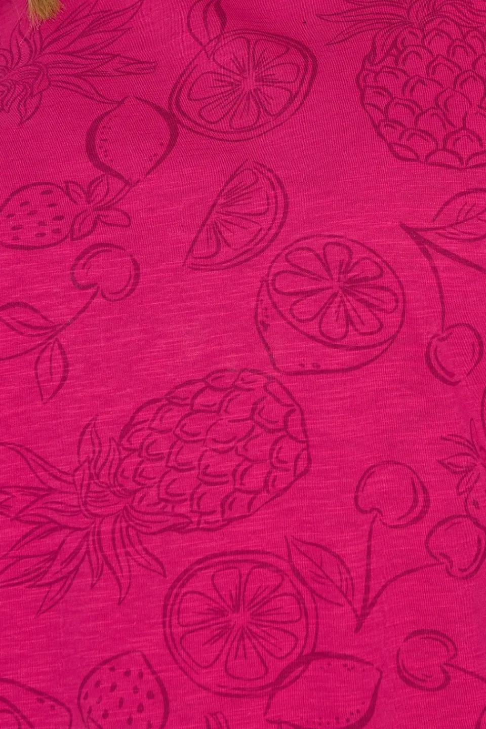 T-Shirts>YOURS Curve Pink Tropical Fruit Print T-Shirt