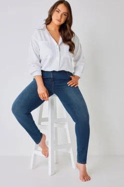 Jeans & Jeggings>YOURS For Good Curve Indigo Blue Skinny Stretch Ava Jeans