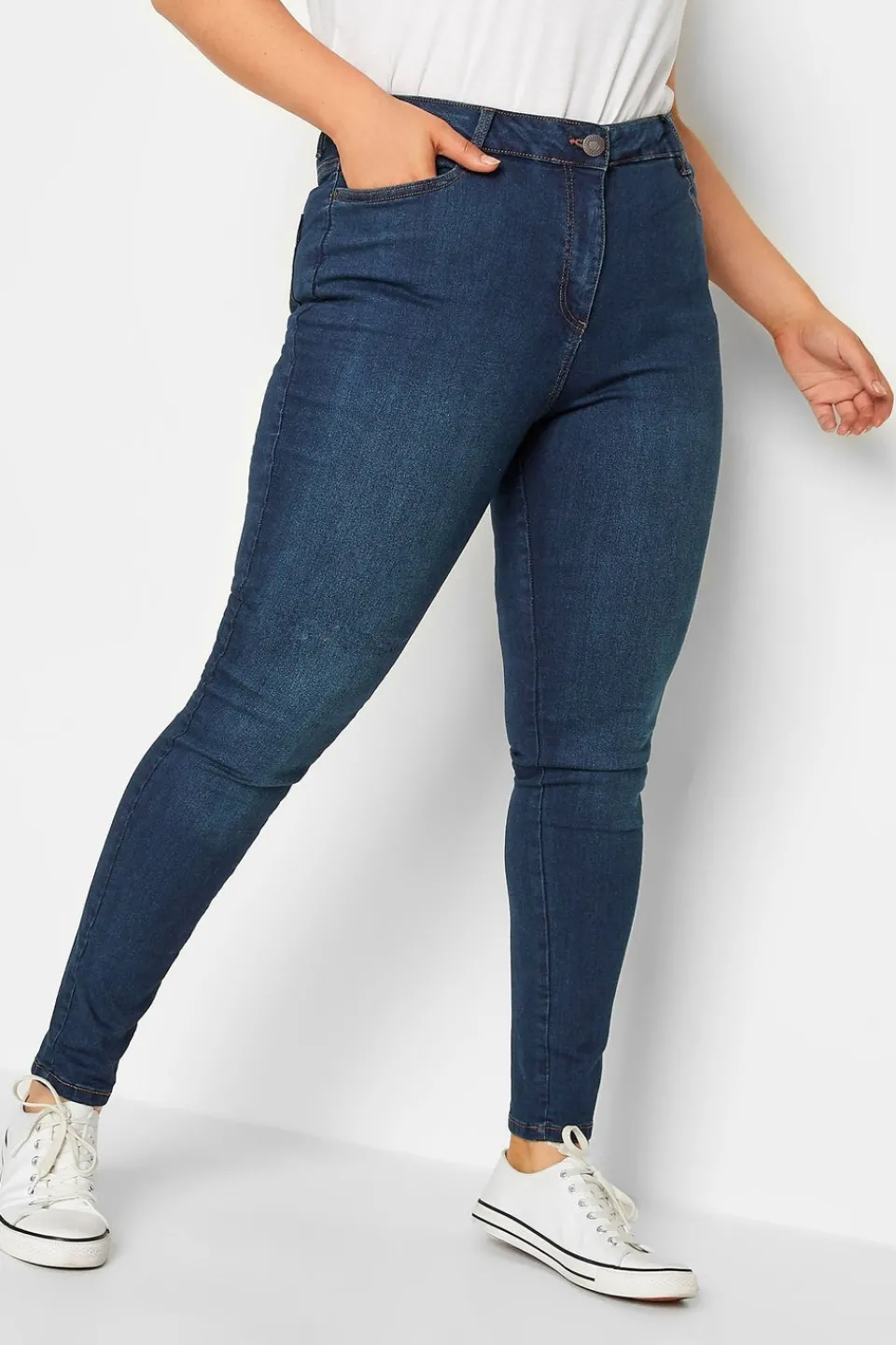 Jeans & Jeggings>YOURS For Good Curve Indigo Blue Skinny Stretch Ava Jeans