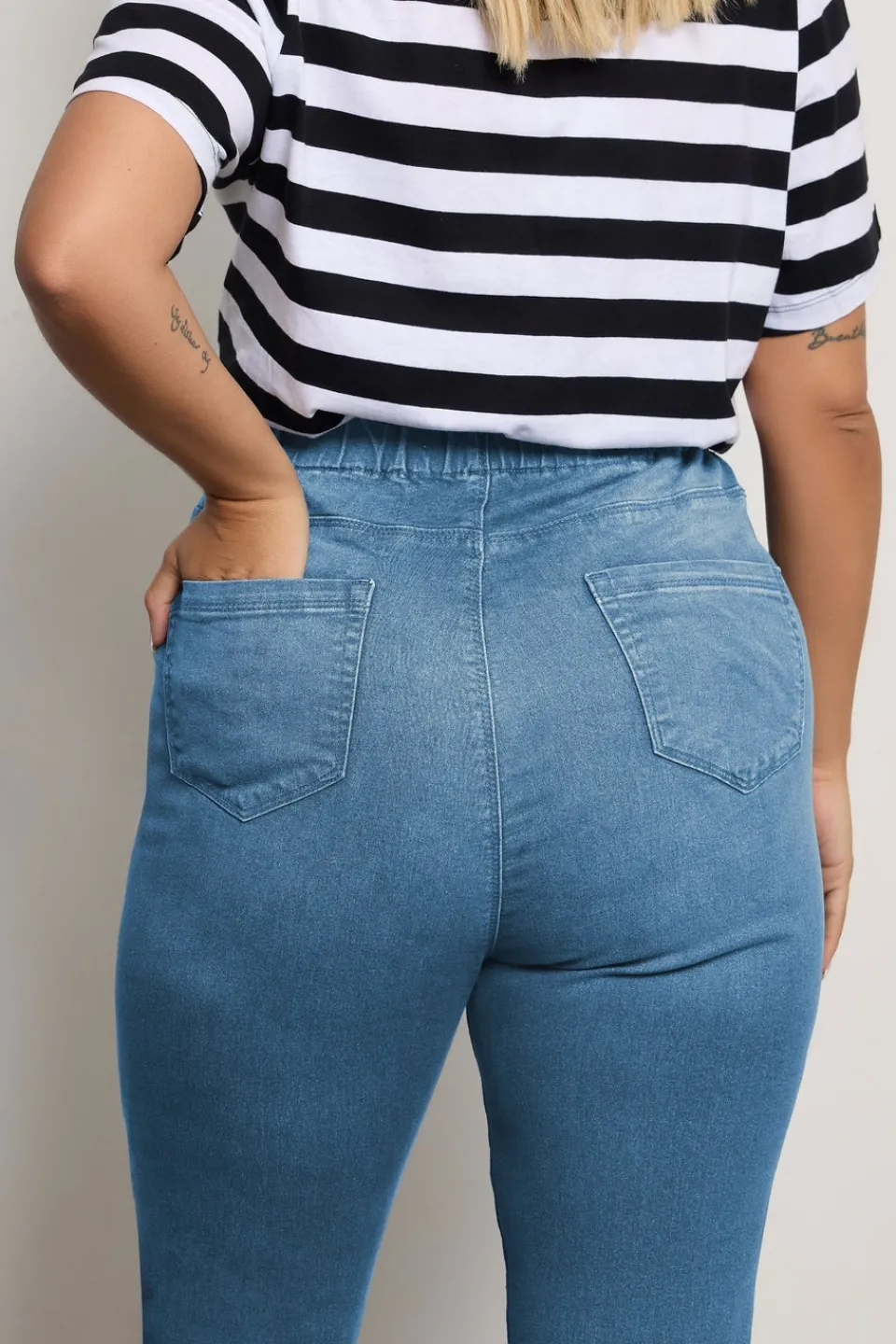 Jeans & Jeggings>YOURS For Good Curve Mid Blue Pull On Stretch Jenny Jeggings