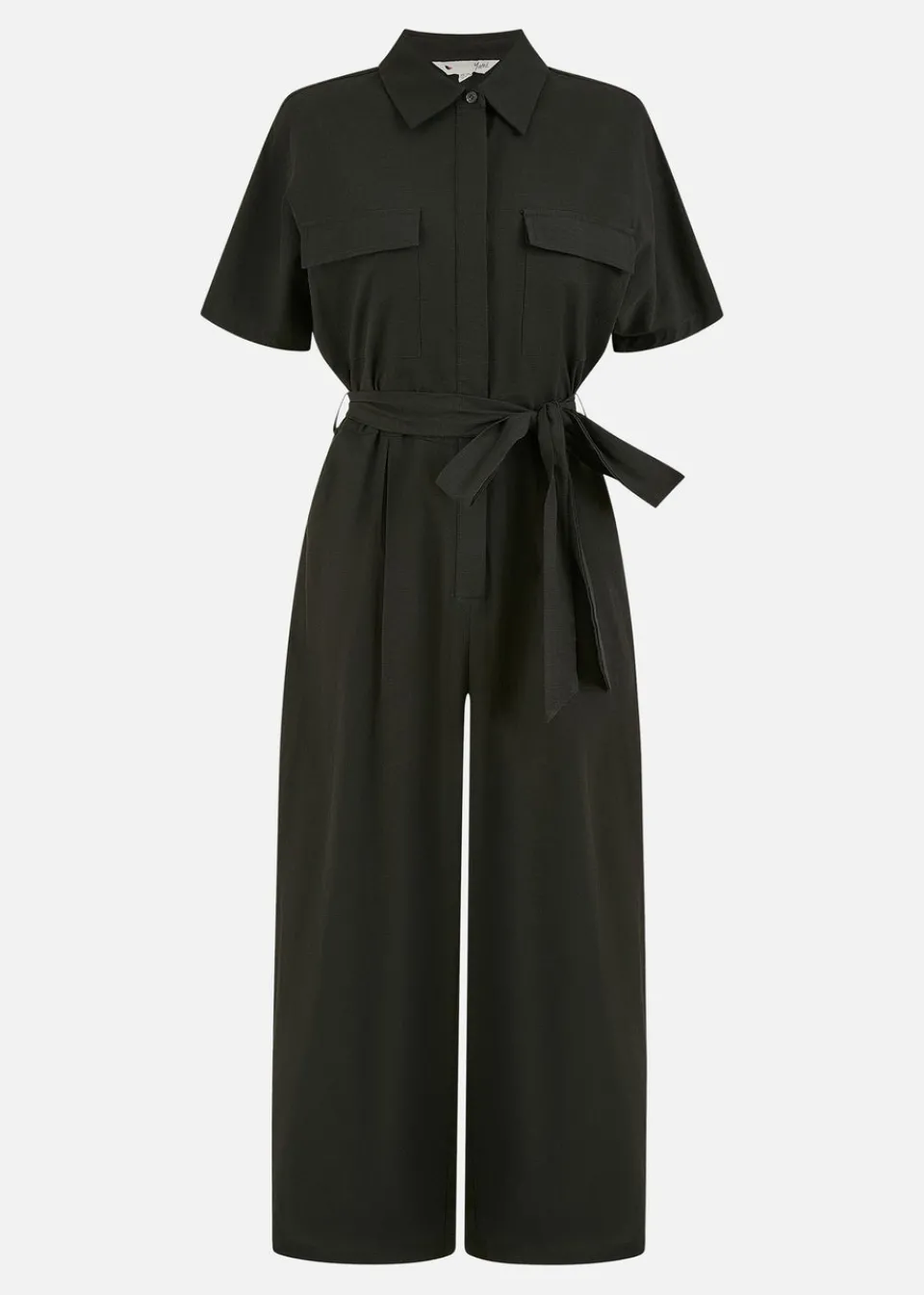 Jumpsuits & Playsuits>Yumi Black Utility Relaxed Fit Jumpsuit