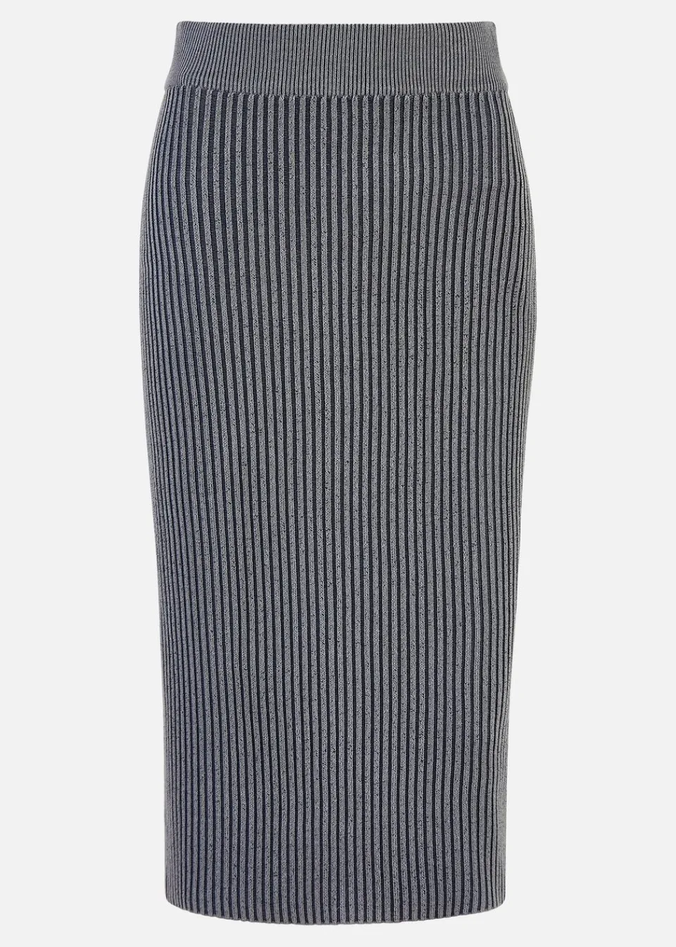 Skirts>Yumi Blue Ribbed Knitted Skirt