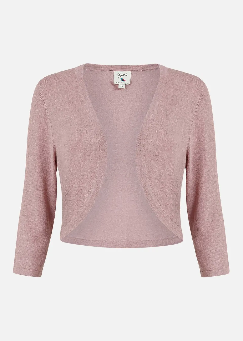 Tops>Yumi Blush Knitted Curve Bolero