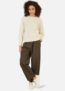 Trousers>Yumi Brown Wide Leg Trousers