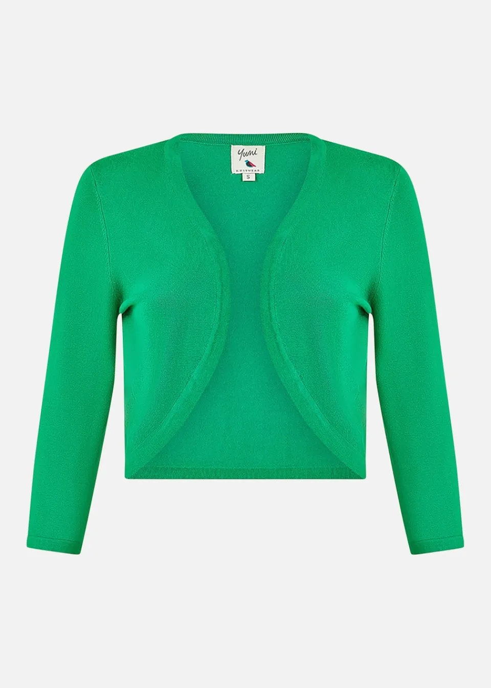 Tops>Yumi Green Knitted Curve Bolero