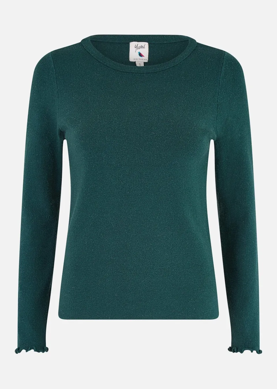 Tops>Yumi Green Sparkle Knit Jumper