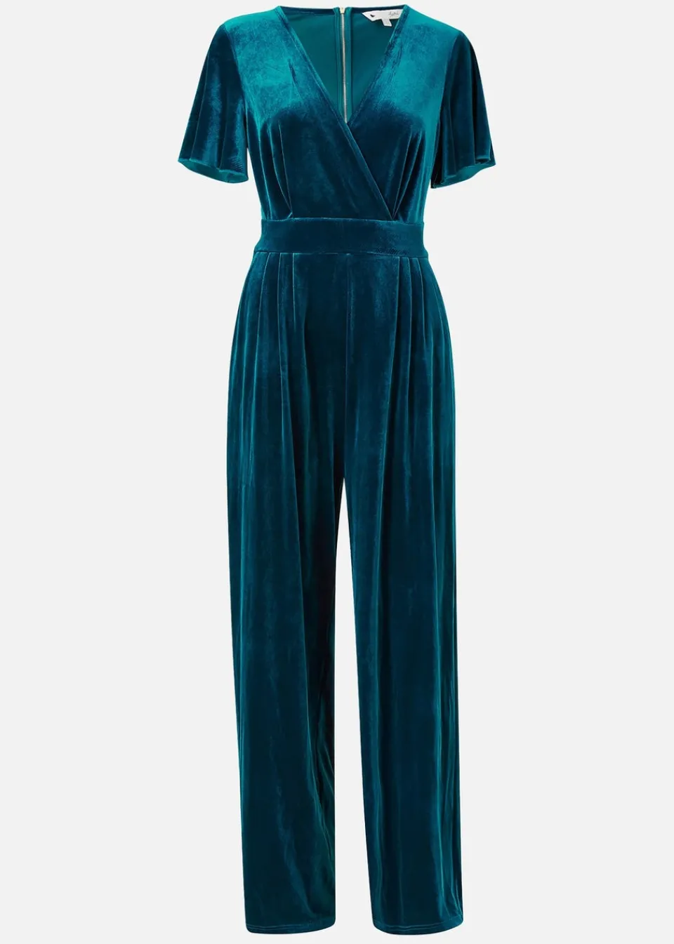 Jumpsuits & Playsuits>Yumi Teal Jumpsuit With Angel Sleeves