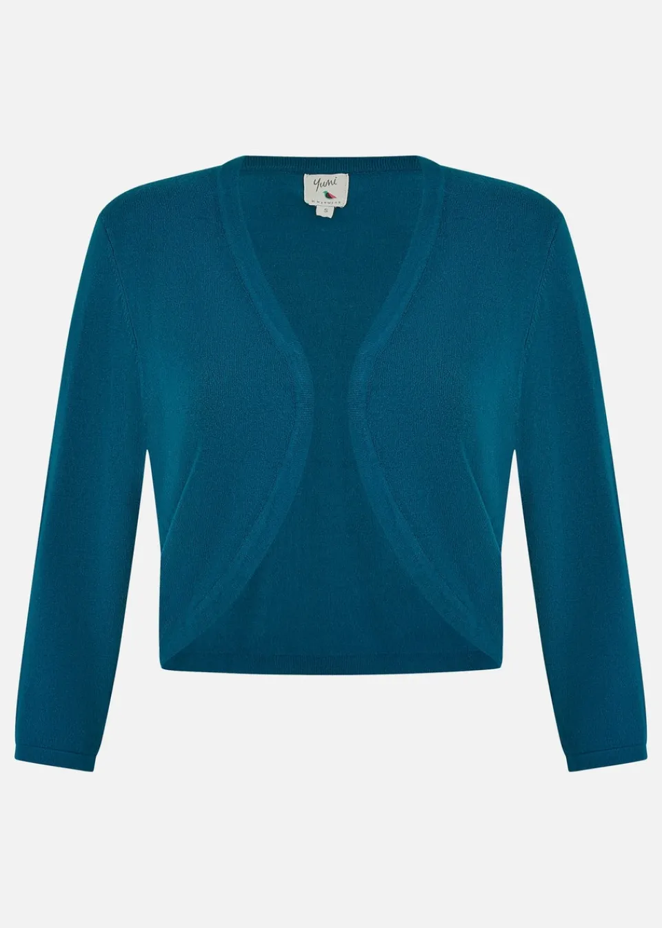 Tops>Yumi Teal Knitted Bolero