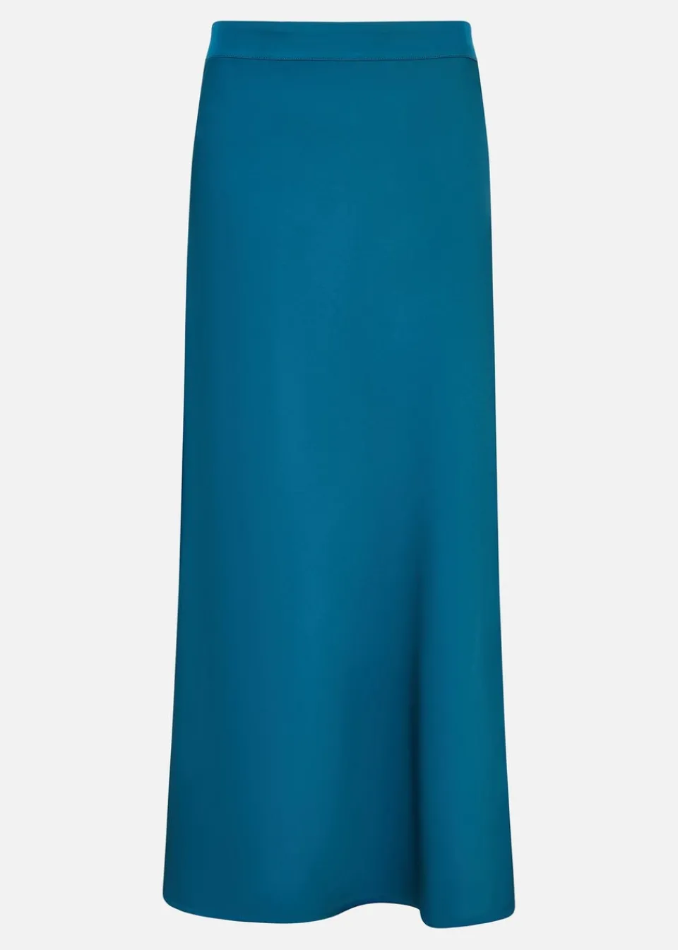 Skirts>Yumi Teal Satin Midi Skirt
